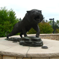 theme park statue custom metal bronze foundry metal tiger sculptures